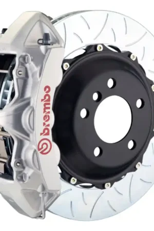 Brembo 08-09 H2 Rear GT BBK 4 Piston Cast 2pc 380x32 2pc Rotor Slotted Type-3-Silver Professional Grade