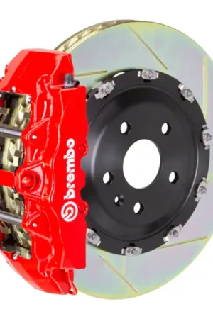 Brembo 06-09 CLK63 AMG (W209) Front GT BBK 8 Piston Cast 380x34 2pc Rotor Slotted Type-1-Red Low Price