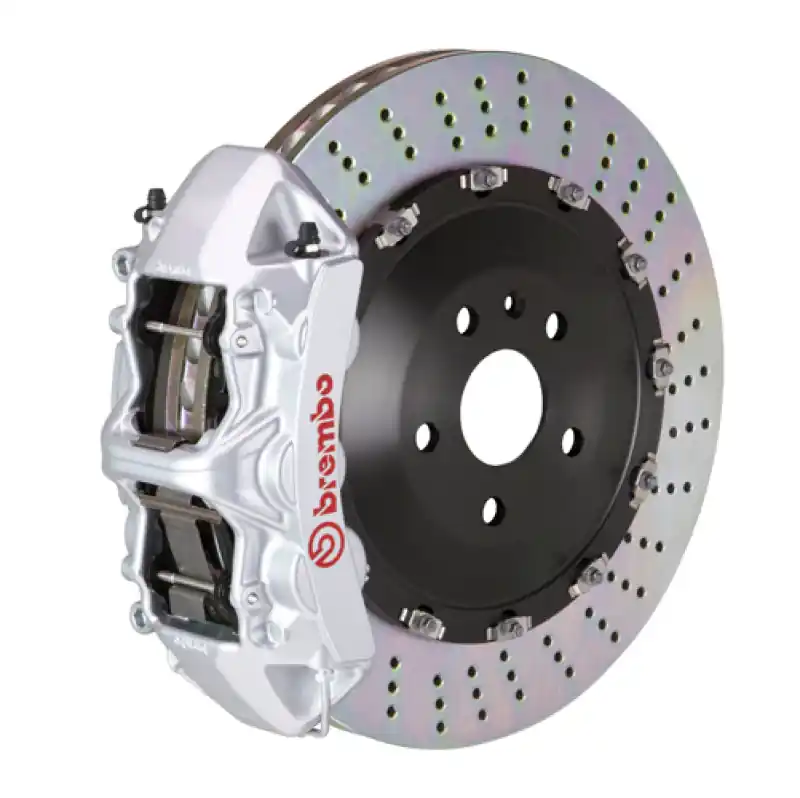 Price Drop Brembo 07-15 Q7 (4L) Front GT BBK 6 Piston Cast 405x34 2pc Rotor Drilled-Silver