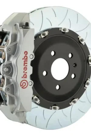 Top Pick Brembo 12-14 CLS350 Front GT BBK 6 Piston Cast 380x34 2pc Rotor Slotted Type-3-Silver