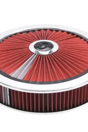 Hot Deal Edelbrock Air Cleaner Pro-Flo High-Flow Series Round Filtered Top Cloth Element 14In Dia X 3 125In