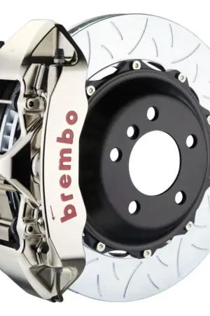 Brembo 07-15 TT 2.0T Front GTR BBK 6 Piston Billet 355x32 2pc Rotor Slotted Type3- Nickel Limited Offer