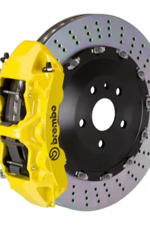 Markdown Brembo 16-20 XC90 Front GT BBK 6 Piston Cast 405x34 2pc Rotor Drilled- Yellow