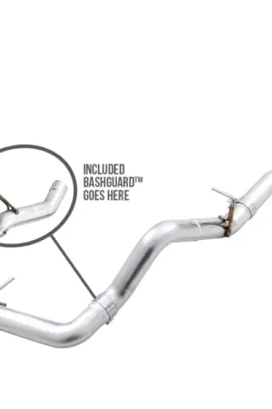 Bargain AWE Tuning 2021+ Ford Bronco 0FG Single Rear Exit Exhaust w/Chrome Silver Tip & Bash Guard