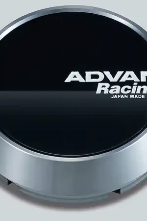 Advan 73mm Middle Height Center Cap- Gloss Black /Hyper Ring+White Letters Modern