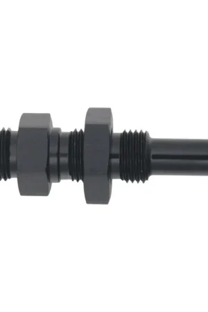 DeatschWerks 6AN Male Flare to Straight 3/8in Single Hose Barb - Anodized Matte Black New Release