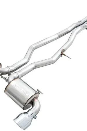 AWE 2020 Toyota Supra A90 Non-Resonated Touring Edition Exhaust - 5in Chrome Silver Tips Wholesale