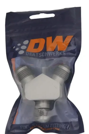 DeatschWerks 8AN Male Flare + 8AN Male Flare To 8AN Male Flare Y-Block Fitting Exclusive Offer