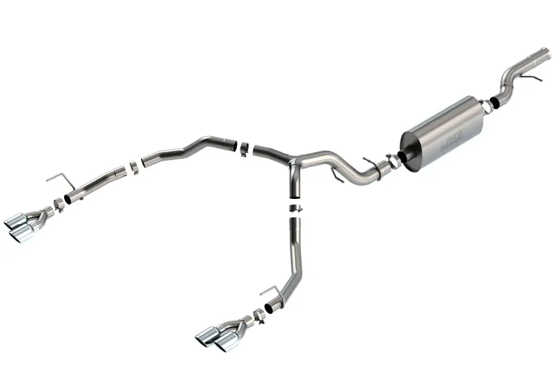 Fast Shipping Borla 21-22 Chevrolet Tahoe 6.2L V8 2/4WD 4DR Brushed T-304 Stainless Steel Touring Cat-Back Exhaust
