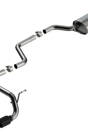 Weekend Sale Borla 18-23 Suzuki Jimny 1.4L AT/MT 4WD 2DR 2in S-Type Catback Exhaust - Black Chrome Tips
