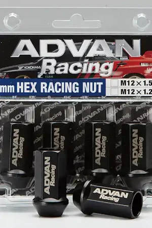 Advan Lug Nut 12X1.25 (Black) - 4 Pack Limited Edition