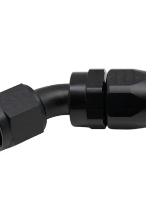 DeatschWerks 10AN Female Swivel 45-Degree Hose End CPE - Anodized Matte Black Premium