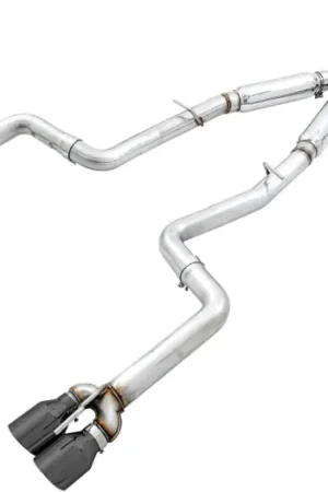 AWE Tuning 2017+ Dodge Challenger 5.7L Track Edition Exhaust - Diamond Black Quad Tips Warranty Included