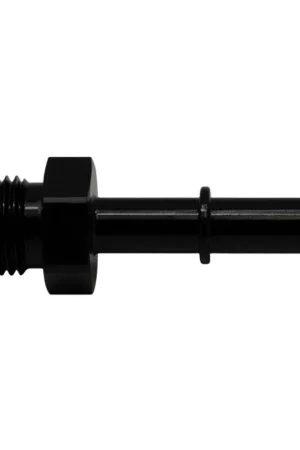 Handmade DeatschWerks 6AN Male Flare to 5/16in Male EFI Quick Connect Adapter - Anodized Matte Black