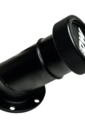 Seasonal Sale DeatschWerks Angled Filler Neck w/Cap - Matte Black