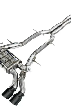 AWE Tuning 2021+ Cadillac CT4-V Blackwing SwitchPath Exhaust - Diamond Black Tips Limited Time