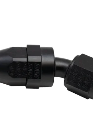 DeatschWerks 8 AN Female Flare Swivel 30-Degree Hose End PTFE - Anodized Matte Black Shop Now