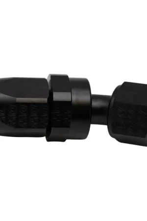 Weekend Sale DeatschWerks 8 AN Female Flare Swivel 30-Degree Hose End CPE - Anodized Matte Black