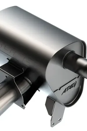 Borla 15-22 Can-Am Maverick X3 900cc Triple Turbo Manifold-Back Exhaust Atak Muffler - Black Coated One Day Deal