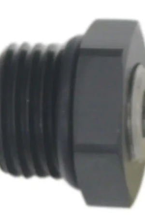 DeatschWerks 6AN ORB Male Plug Fitting with 1/8in NPT Gauge Port - Anodized Matte Black Trusted Brand