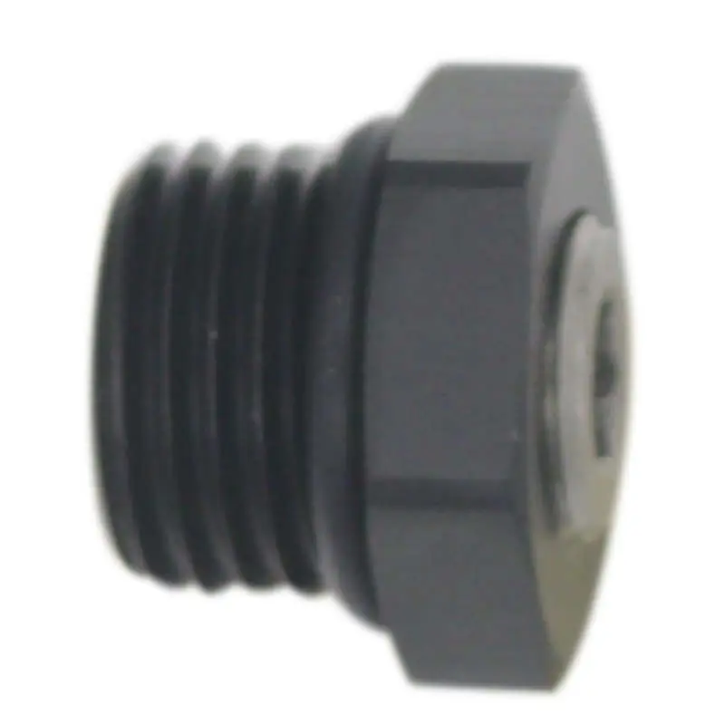 DeatschWerks 6AN ORB Male Plug Fitting with 1/8in NPT Gauge Port - Anodized Matte Black Trusted Brand