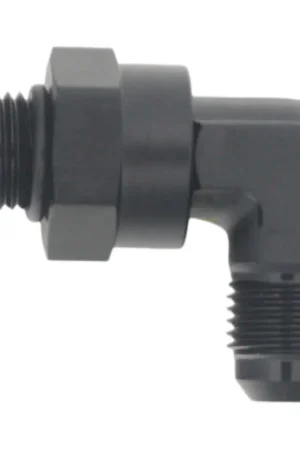 Genuine DeatschWerks 6AN ORB Male Swivel to 90-Degree 6AN Male Flare - Anodized Matte Black