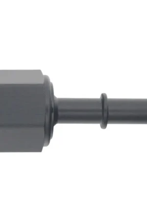 Exclusive DeatschWerks 8AN Female Flare Swivel to 5/16in Male EFI Quick Disconnect - Anodized Matte Black