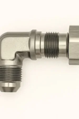 DeatschWerks 8AN Male Flare To 8AN Male Flare Bulkhead Adapter 90-Degree (Incl. Nut) Latest