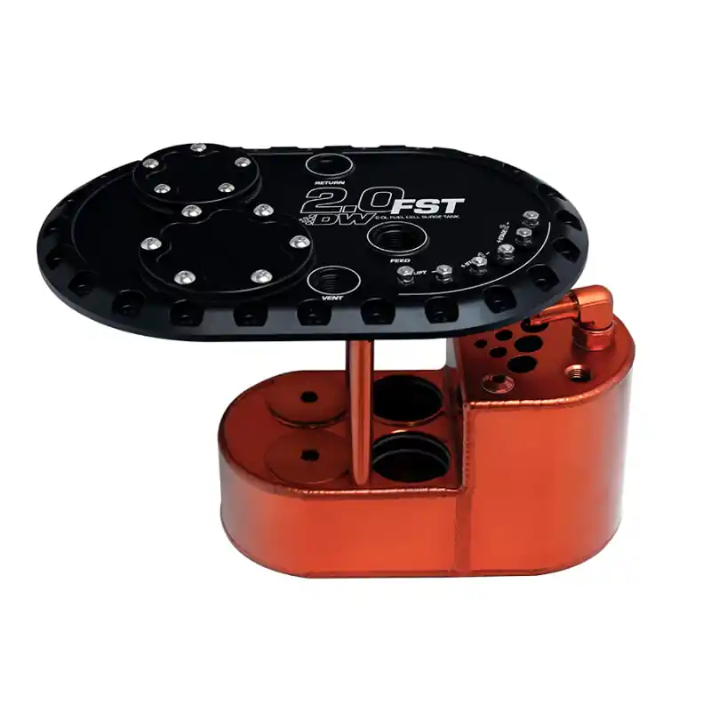 Deatschwerks 2.0L Staged Fuel Cell Universal Surge Tank (Fits 4 DW200/DW300/DW400 Fuel Pumps) Luxury